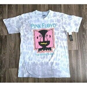 Pink Floyd T-Shirt Men's Large Acid Wash Blue Short Sleeve